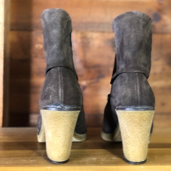 Paul Brodie Suede Fold Over Bootie - Picture 3 of 8